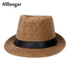 Fashion Summer Cap 2021 Chapeu Cowboy Hats Straw Hats Men Black Solid beach Panama Hat Jazz Fedora sunhat gorro hombre