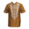 Mr Hunkle Men's Embroidery Shirt Summer and Autumn Short Sleeve Casual Shirts Mandarin Collar Men's Clothing With Single Button - Surprise store