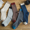 High Quality Men cotton Harajuku socks double stitches Compression Socks for Men's Winter Warm Business Dress Sock Long 5Pairs