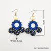 Dandie Fashionable knitting with metallic earrings, personality, trend, female fashion accessories - Surprise store