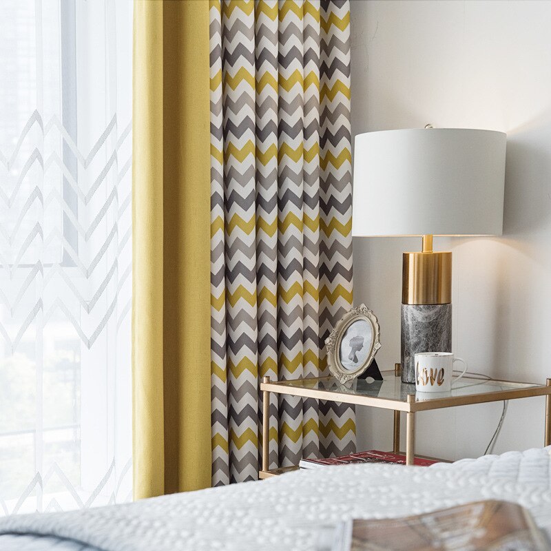 Curtains for Living Room Yellow Stripped Byetee Customized Bedroom Curtains for Window Drapes Home Decor Cortinas