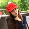 New Women Winter Hat Warm Visors Knitted Hats For Woman Female Girls Black Simple Cap Autumn And Winter Ladies Fashion Hat