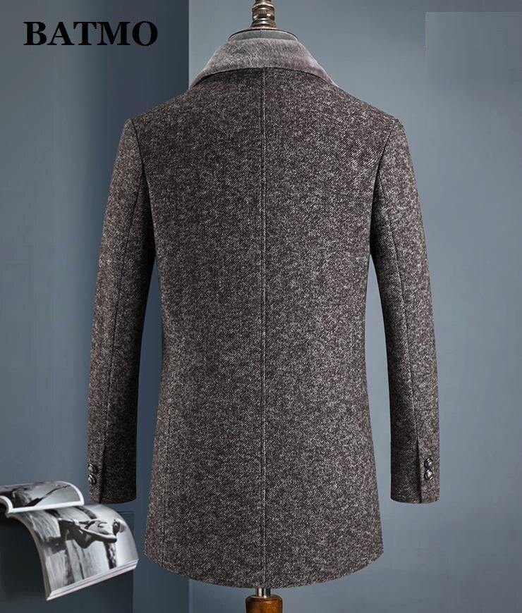 BATMO 2020 new arrival winter high quality wool thicked trench coat men,men's gray wool jackets ,plus-size M-4XL,AL41 - Surprise store
