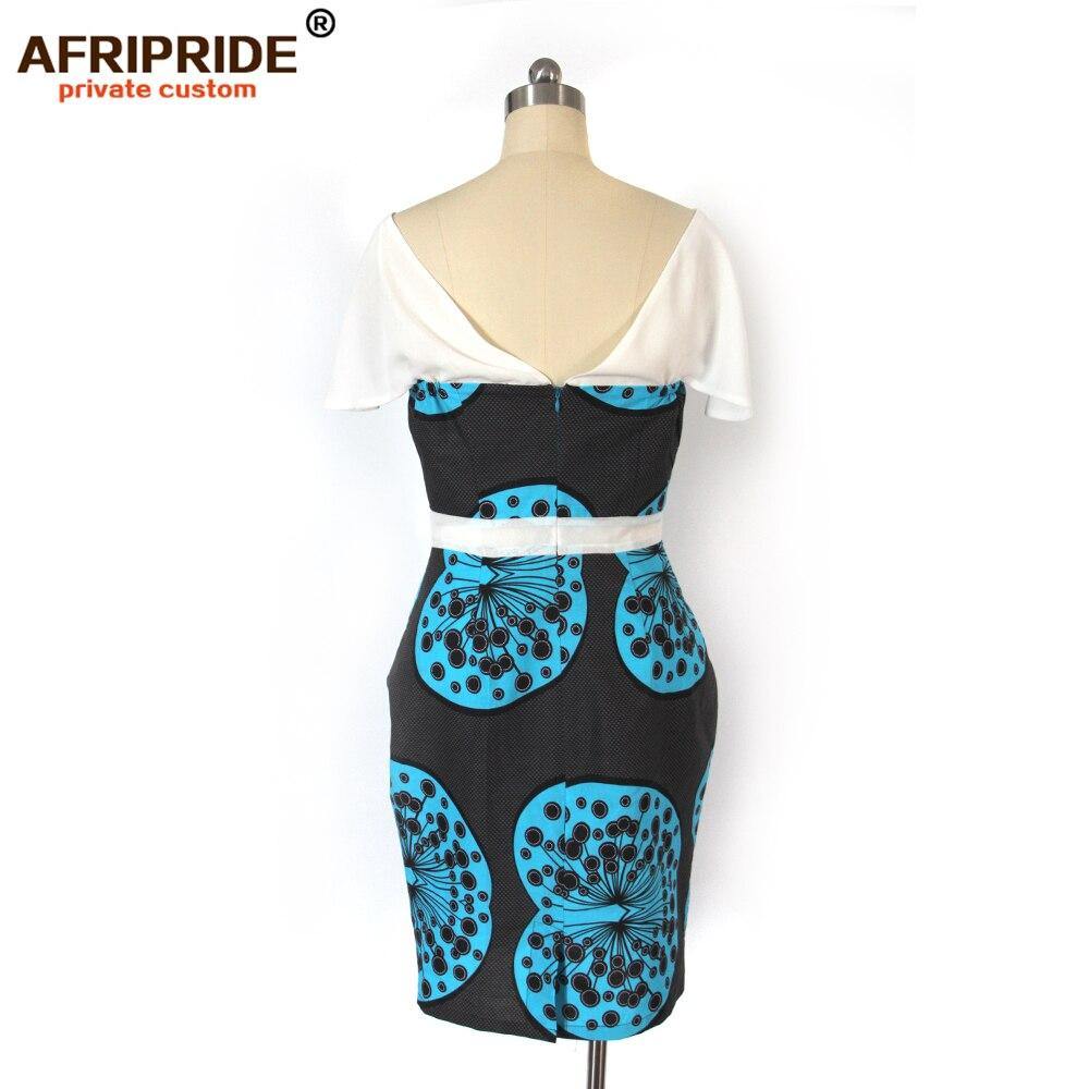 African wax summer bodycon dresses for women AFRIPRIDE tailor made adjustable sleeves knee length women party dress A1925006 - Surprise store