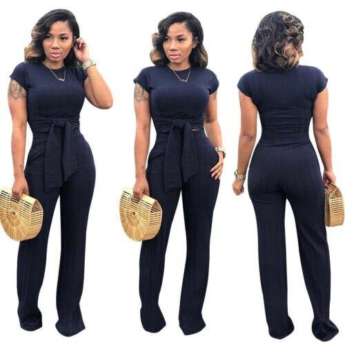 Women's 2 Piece Short Sleeve Top Sexy Slim Casual Set - Surprise store