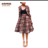 2018 Fall suit for women AFRIPRIDE african lothing two-pieces suit full sleeves top+ knee-length skirt formal work place A722632 - Surprise store