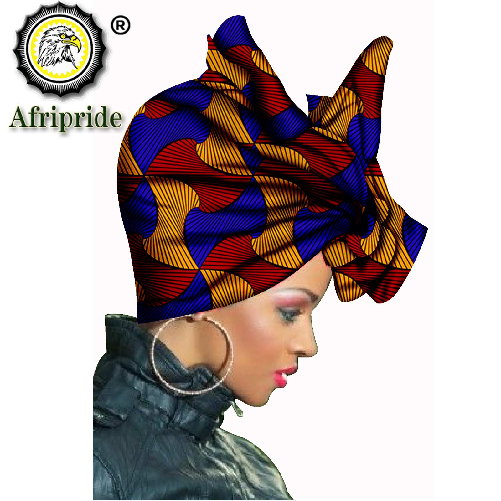 African Headscarf for Women Print Traditional Headtie Headscarf Turban Cotton Wax Scarf Shawls Women African Head Wrap S20H001