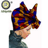 African Headscarf for Women Print Traditional Headtie Headscarf Turban Cotton Wax Scarf Shawls Women African Head Wrap S20H001