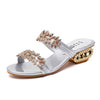 2020 Women Sandals Flip Flop Fashion Rhinestone Wedges Shoes Crystal High Heels Sandals Women Shoes Summer Casual Beach Sandals