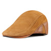 New Fashion Autumn Winter Berets Caps For Men Casual Real Leather Peaked Caps Retro Berets Hats Dad Hat Sheepskin Casquette Cap