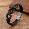 24 Style Classic Men Leather Bracelet Simple Metal Magnetic Button Hand-woven Rope Unisex Women Bangles 2020 Jewelry Accessories