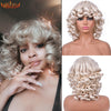 Short Hair Afro Kinky Curly Wigs With Bangs For Black Women Synthetic African Ombre Glueless Cosplay Wigs High Temperature