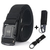 Elastic Men Belt Alloy Magnetic Buckle Outdoor Working Tactical Belt For Jeans Pants Casual Stretch Overalls Male Waist Belt New