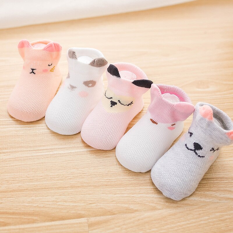 5 Pairs/lot 2021 Summer Boys Girls Kids Socks Mesh Socks 0-3T Children Kids Thin Short Socks Cotton Comfort Socks Kids Socks
