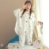 100% Cotton Women's Pajamas Set Long Sleeve Girl Casual Women Sleepwear Leisure Outerwear Sleepwear Pyjamas Nightwear