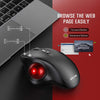 Jelly Comb Bluetooth Trackball Mouse Rechargeable 2.4G USB Wireless & Bluetooth Ergonomic Mice for Laptop Tablet PC Mac Android