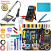 Soldering iron kit adjustable temperature 220V 80W LCD solder tools ESD Heat Insulation Soldering Working Mat Welding Tool Kits