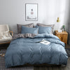 2021 New AB side bedding solid simple bedding set Modern duvet cover set king queen full twin bed linen brief bed flat sheet set