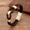 24 Style Classic Men Leather Bracelet Simple Metal Magnetic Button Hand-woven Rope Unisex Women Bangles 2020 Jewelry Accessories