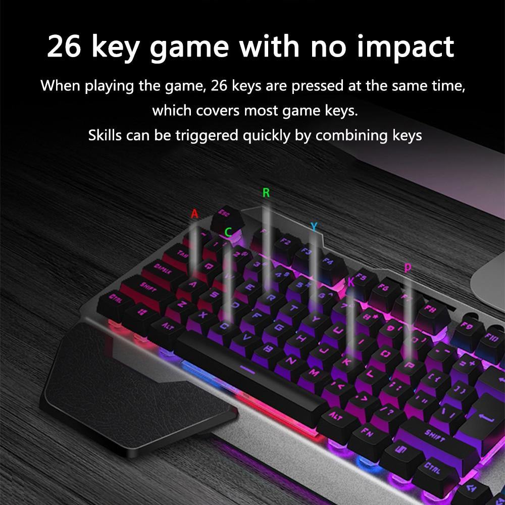 K680 Gaming Wireless Keyboard and Mouse kit Rechargeable Metal Panel RGB Backlit Waterproof Keyboard Mouse Set - Surprise store
