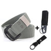 Military Equipment Belt Men Elastic Nylon Tactical Belts For Jeans Pants Solid Strap Canvas Double Ring Metal Buckle Waist Belt