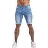 GINGTTO Jeans Mens Denim Shorts Skinny Short Pants Jean Shorts for men Elastic Waist Slim Fit Streetwear Stretch Dropshipping