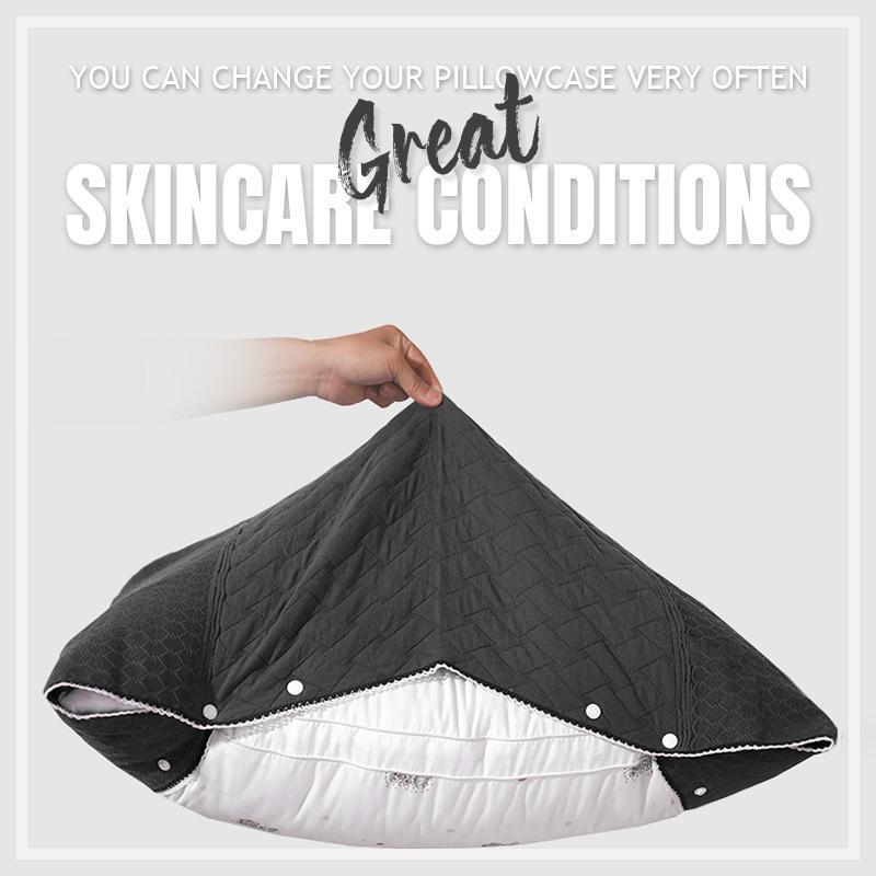 2pcs Gauze Pillowcase with Buckle Gauze Pillowcase preventing acne scars suit for Summer Buckle Desing convenient assemble