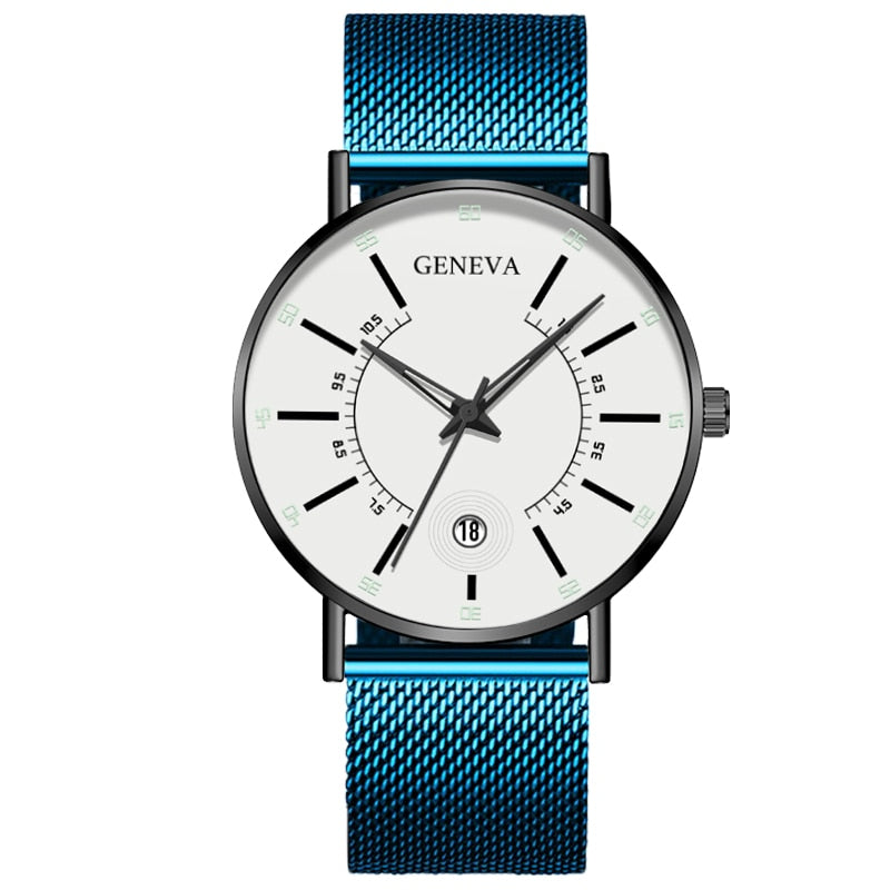 Men Watches 2021 Luxury Fashion Mens Business Watch Ultra Thin Thin Stainless Steel Mesh Belt Quartz Wrist Watch reloj hombre