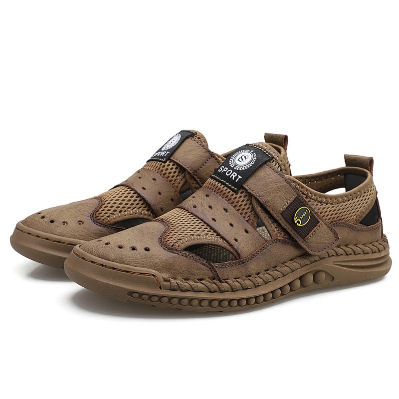 High Quality Men Sandals Summer Comfortable Soft Men's Shoes Casual Beach Outdoor Handmade Beach Sandals mens casual sandals