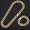 Women Men Gold Silver Color Chain Bling Bling Miami Iced Out Chain Rapper Necklace For Men Hip Hop Cuban Link Chain Jewelry