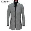 Batmo 2020 new arrival winter high quality wool thicked casual trench coat men,men's winter warm coat,winter jackets men 897 - Surprise store