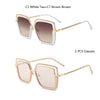 Luxury Square Sunglasses Women Men Alloy Chain Frame Sun Glasses Brand Design Female Shades Ladies Fashion Trending Eyeglasses