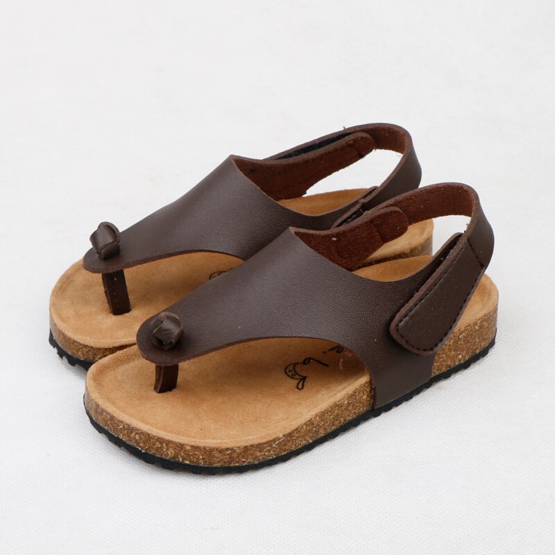 Children's Sandals Flip Flops Boys Casual 2020 Summer Girls Shoes PU Leather Little Big Kids Slippers Outdoor School Flats With