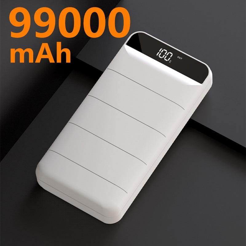 99000mah Power Bank External Battery PoverBank 2 USB LED Powerbank Portable Mobile phone Charger for Xiaomi MI iphone 8 X Huawei - Surprise store