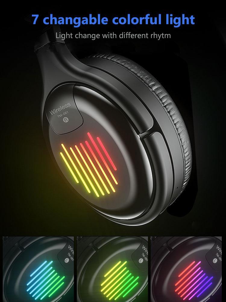Wireless Headphone Bluetooth headset Folded Hifi Stereo Gaming Earphone support FM SD card Headphone for PC and mobile Phone - Surprise store