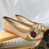 Veowalk New Flower Embroidered Women Breathable Flats Slip On Cotton Fabric Linen Comfortable Old Peking Ballerina Flat Shoes
