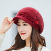 Hot Women Rabbit Fur Knitted Hats Casual Solid Color Autumn girls Winter Hat Female Bonnet Caps Boina Feminino - Surprise store