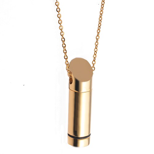 Stainless Steel 3 Colors Cremation Jewelry Ash Urn Necklace Pendant For Men Hip Hop Male Gifts