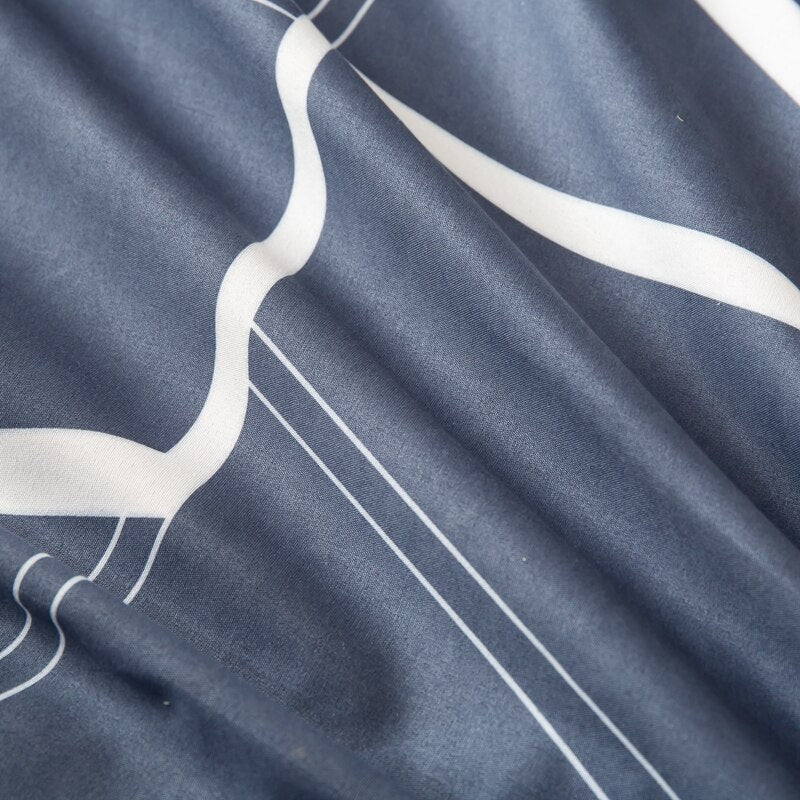 Nordic Geometric Stripe Duvet Cover Simple Bedding Sets Bed Linen Set Blue Red Single Double Queen King Size No Bed Sheet Quilt