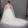 INOE Women Luxury Long Wedding Dress Sequins Fashion Rhinestone Ball Gown Floor Length Tulle Organza Watteau White Party Dress