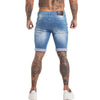 GINGTTO Jeans Mens Denim Shorts Skinny Short Pants Jean Shorts for men Elastic Waist Slim Fit Streetwear Stretch Dropshipping
