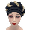 Latest Diamonds Turban Cap for Women Ready Female Head Wraps African Auto Geles Aso Oke Headtie Muslim Headscarf Turbans Hat