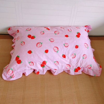 48x74cm Pink Twin Heart Rabbit Pillow Case Cover Cotton Hairball Ruffle Pillowcase Girl Cute Bedding Toy Home Decor