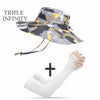 New Fashion Sun Hat Male Sunshade Summer Outdoor Fishing Sun-proof Breathable Foldable Big Wide Brim Men's Panama Hat Bucket Hat