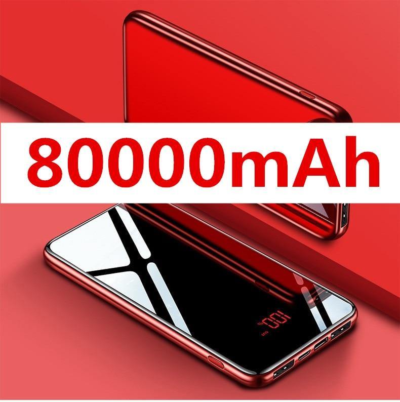 80000mAh Power Bank For Xiaomi Samsung iPhone Huawei Powerbank Portable Mini Dual USB Charging External Battery Pack Bank - Surprise store