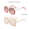 Luxury Square Sunglasses Women Men Alloy Chain Frame Sun Glasses Brand Design Female Shades Ladies Fashion Trending Eyeglasses