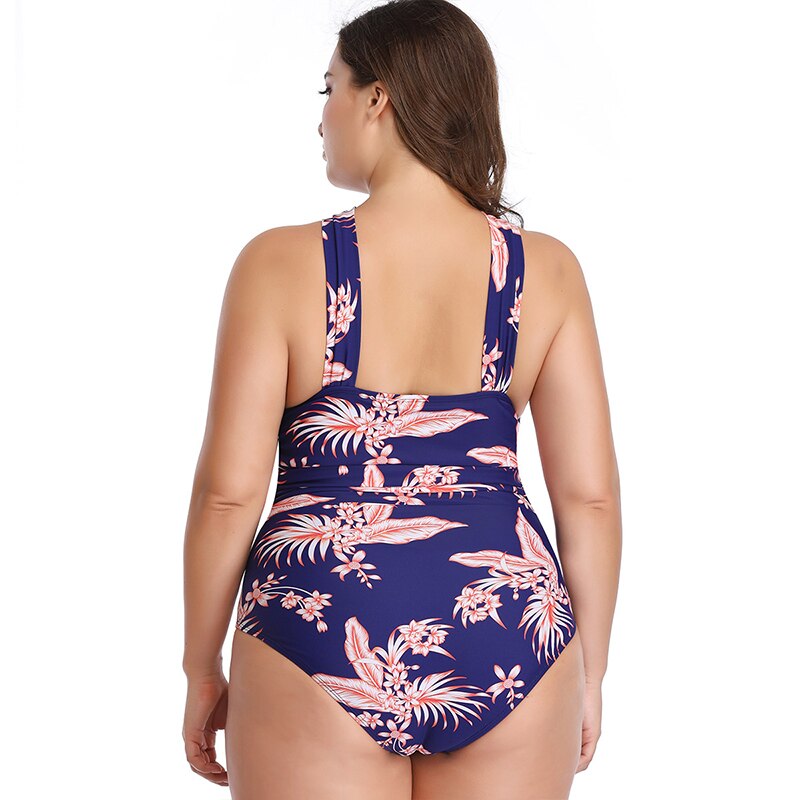 Swimsuit ladies large size one-piece sexy push high bra beach swimsuit Brazil print swimming bikini set Tankini swimsuit Brazili