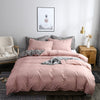 2021 New AB side bedding solid simple bedding set Modern duvet cover set king queen full twin bed linen brief bed flat sheet set