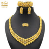 Jewelery Set Rings Jewelry Gold Plated Fashion Jewelries Women Bridal Wedding Dubai African Chokers Necklace Earrings Nigeria
