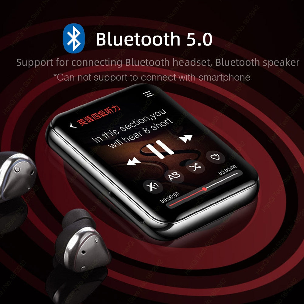 BENJIE X1 Touch Screen Bluetooth MP3 Player Portable Audio Music Video Player with Built-in Speaker FM Radio Recorder E-Book